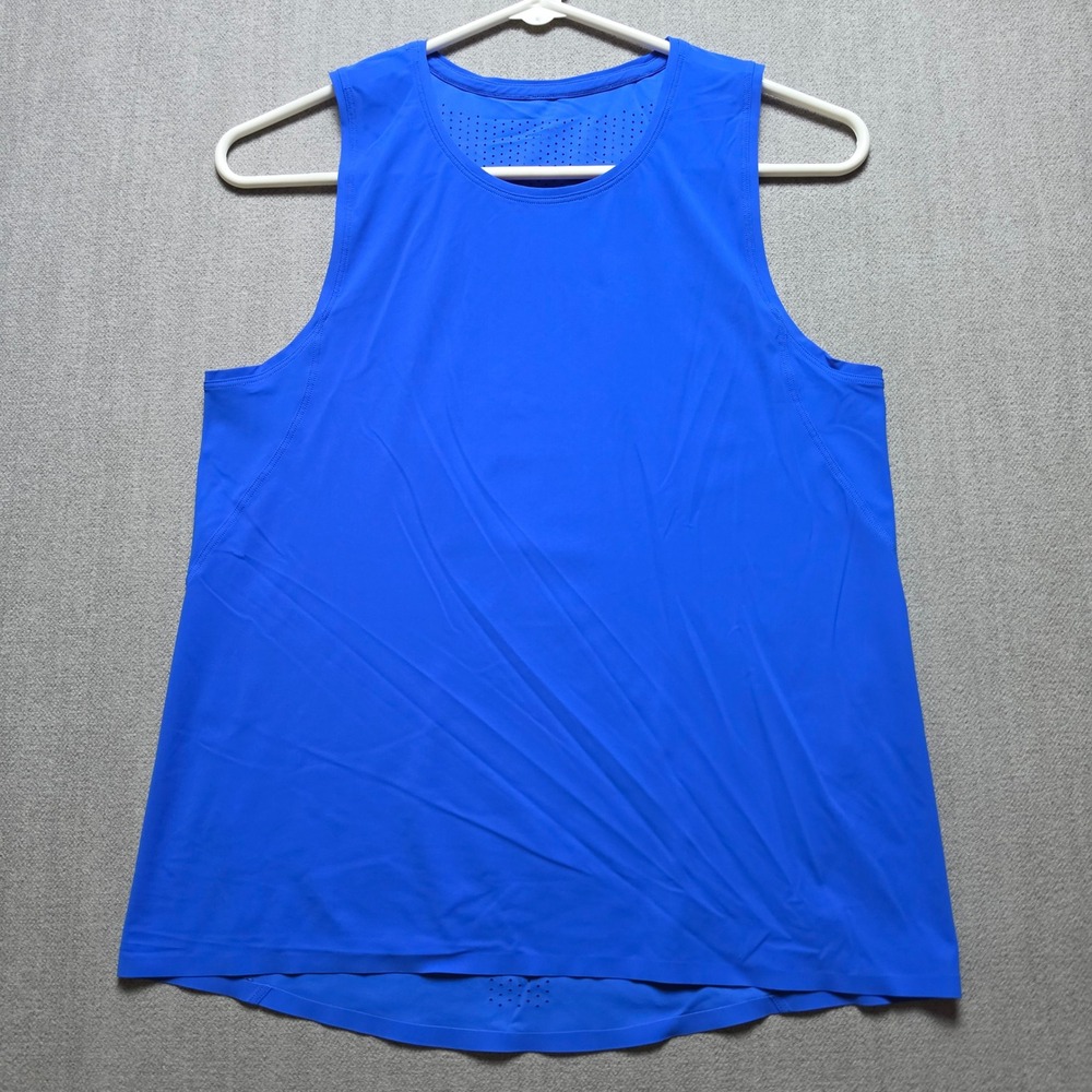Lululemon Athletic Tank Top Women Size 4 Blue Perforated Activewear Sleeveless